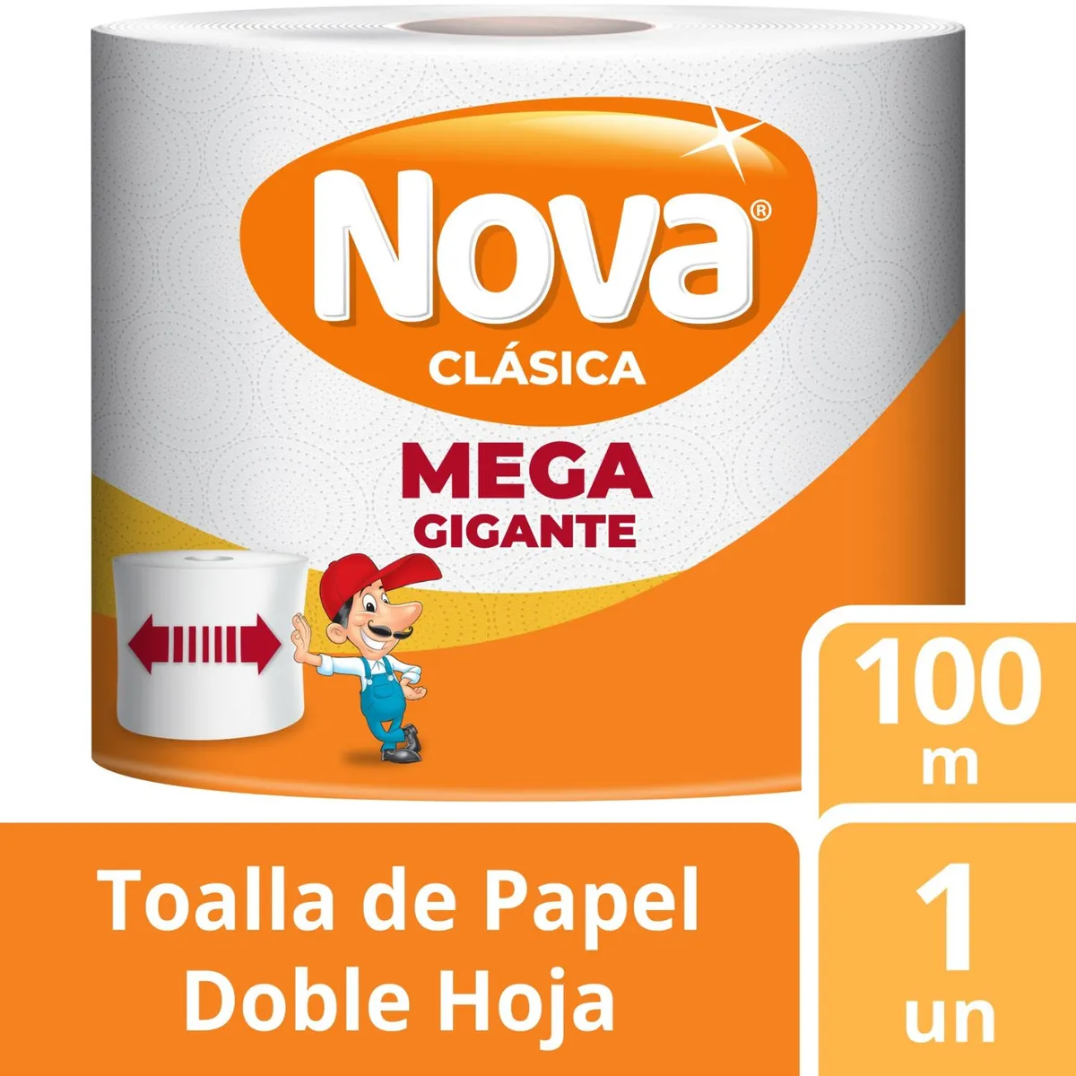 NOVA - Toalla de Papel Mega Gigante 100 mts Nova 1 un