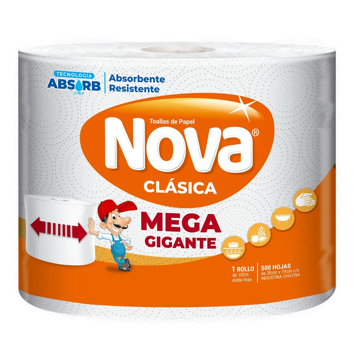 NOVA - Toalla de Papel Mega Gigante 100 mts Nova 1 un