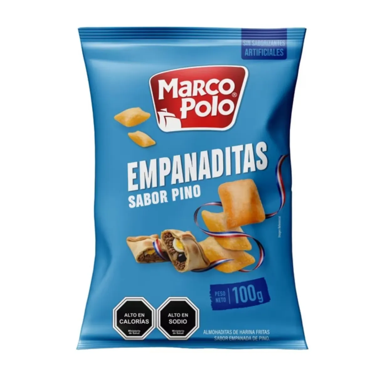 MARCO POLO - Snack Empanaditas Sabor Pino Marco Polo 100 gr