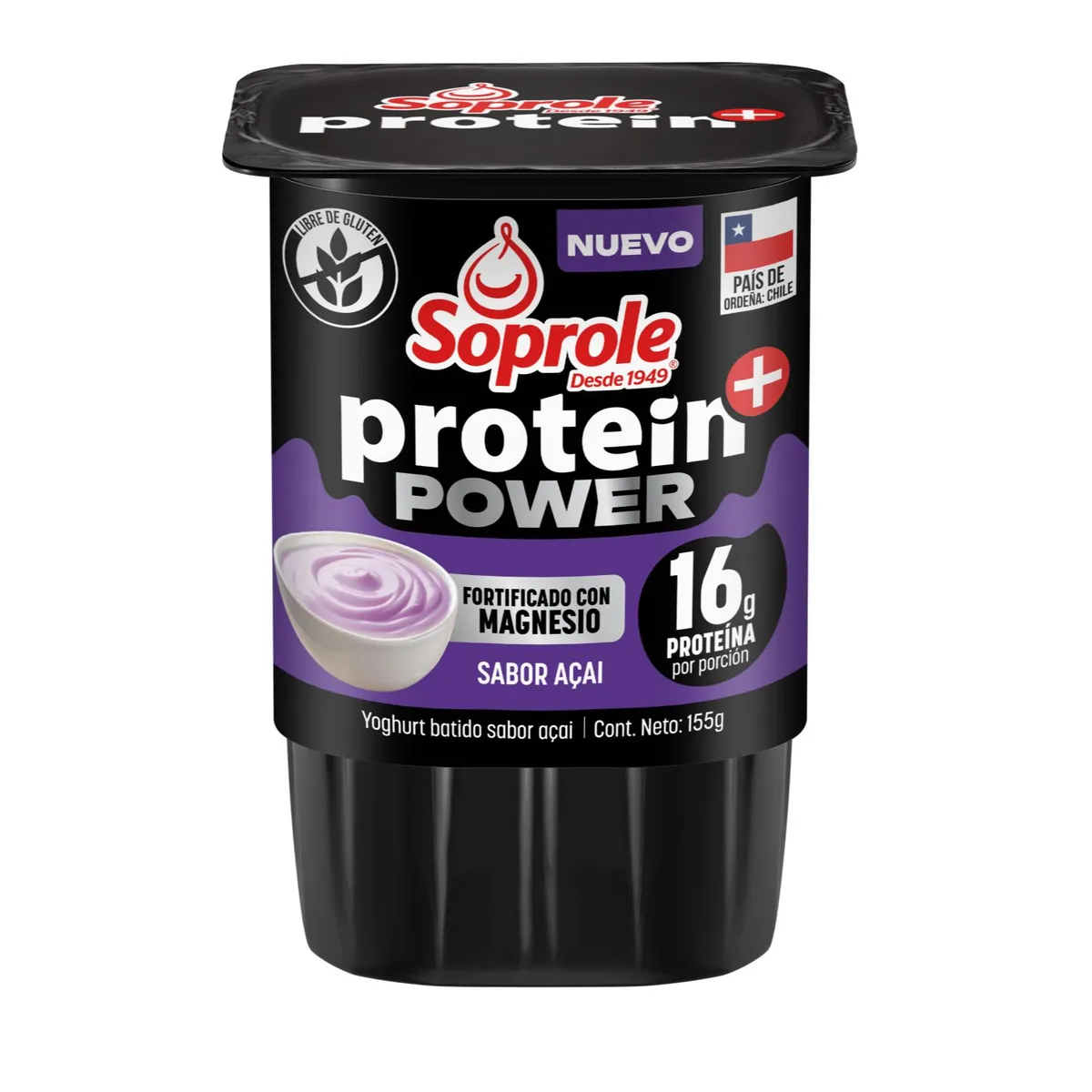 SOPROLE - Yoghurt Sabor Acaí Protein Power Soprole 155 gr
