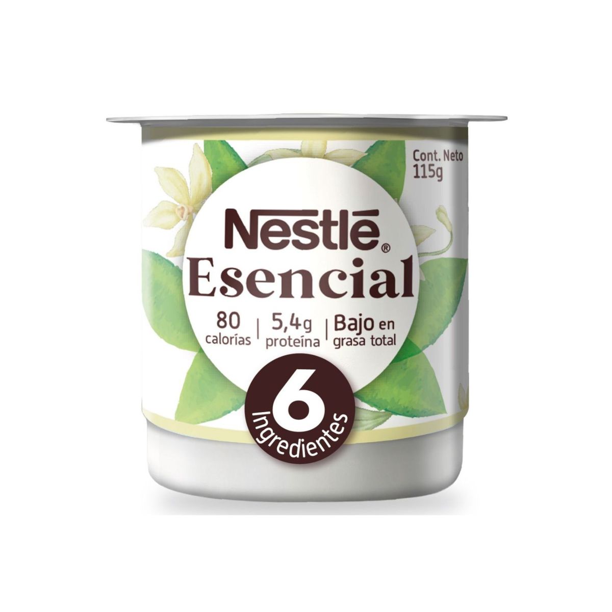 NESTLE - Yoghurt Vainilla 6 Ingredientes Esencial Nestlé 115 gr