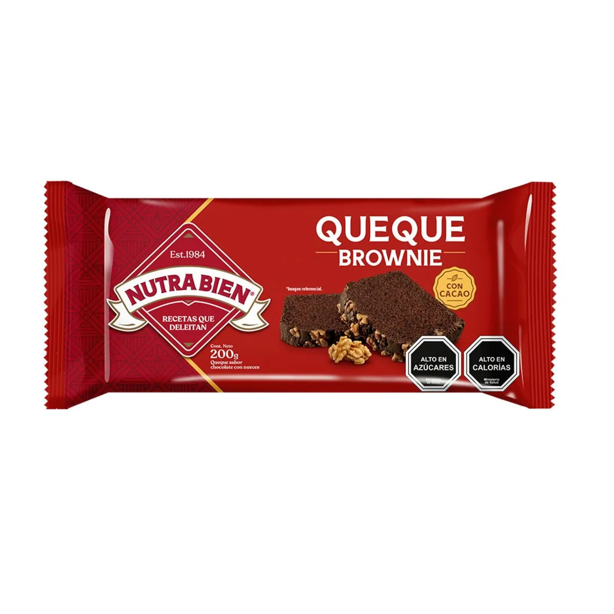  - Queque Brownie Familiar Nutra Bien 200 gr