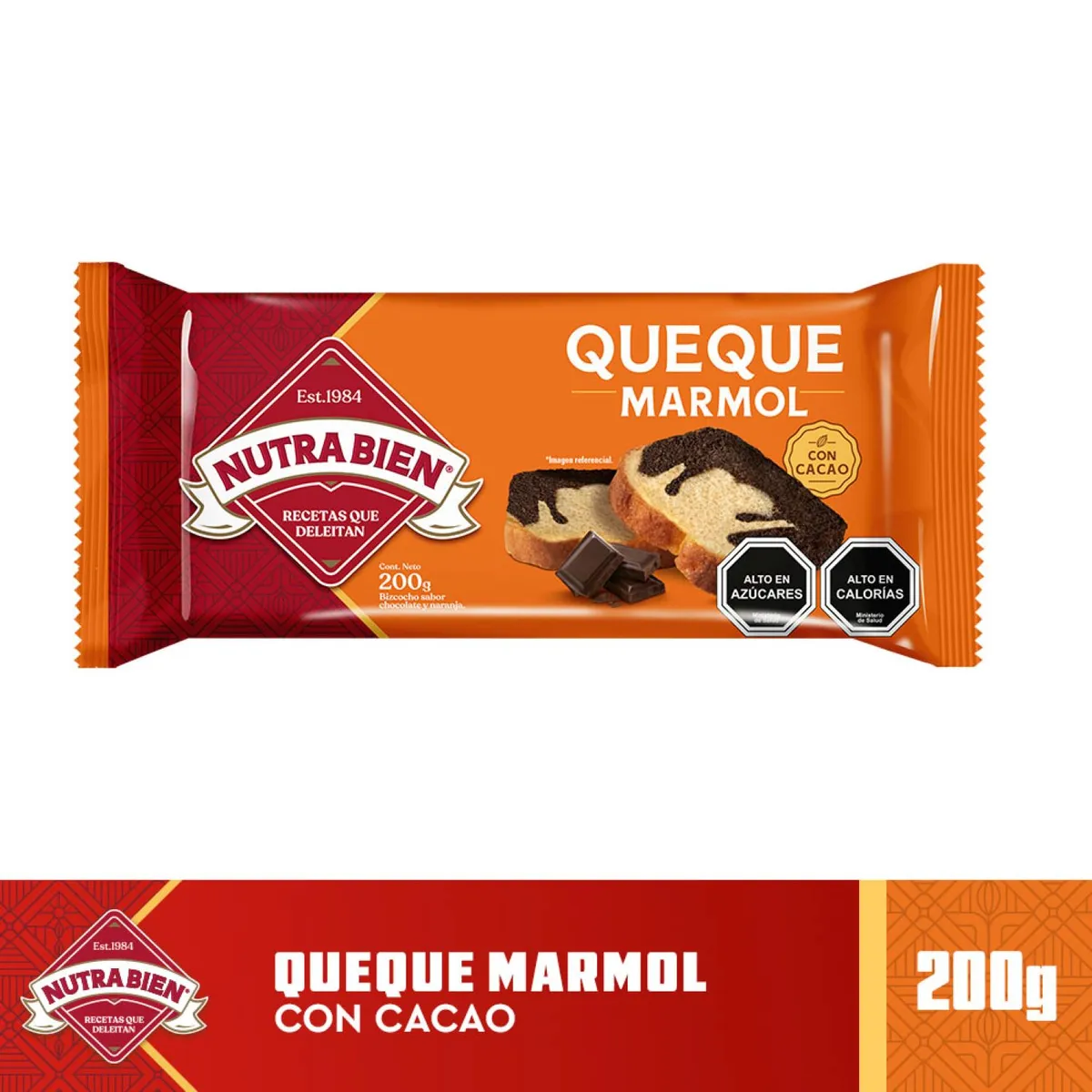 - Queque Mármol Familiar Nutra Bien 200 gr