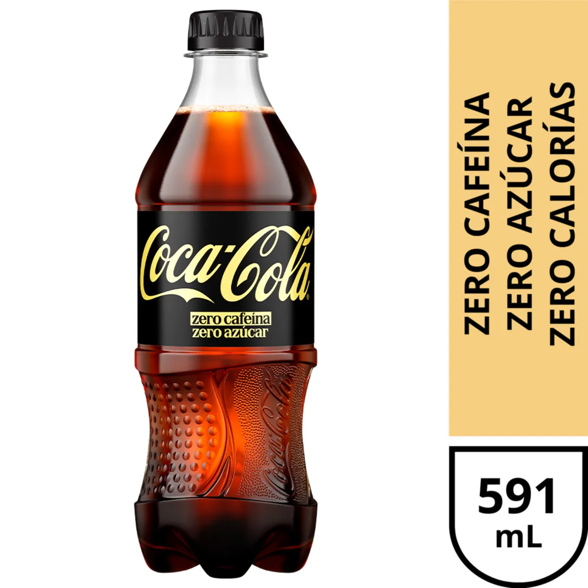 COCA COLA - Bebida Coca Cola Zero Cafeína Zero Azúcar Desechable 591 ml
