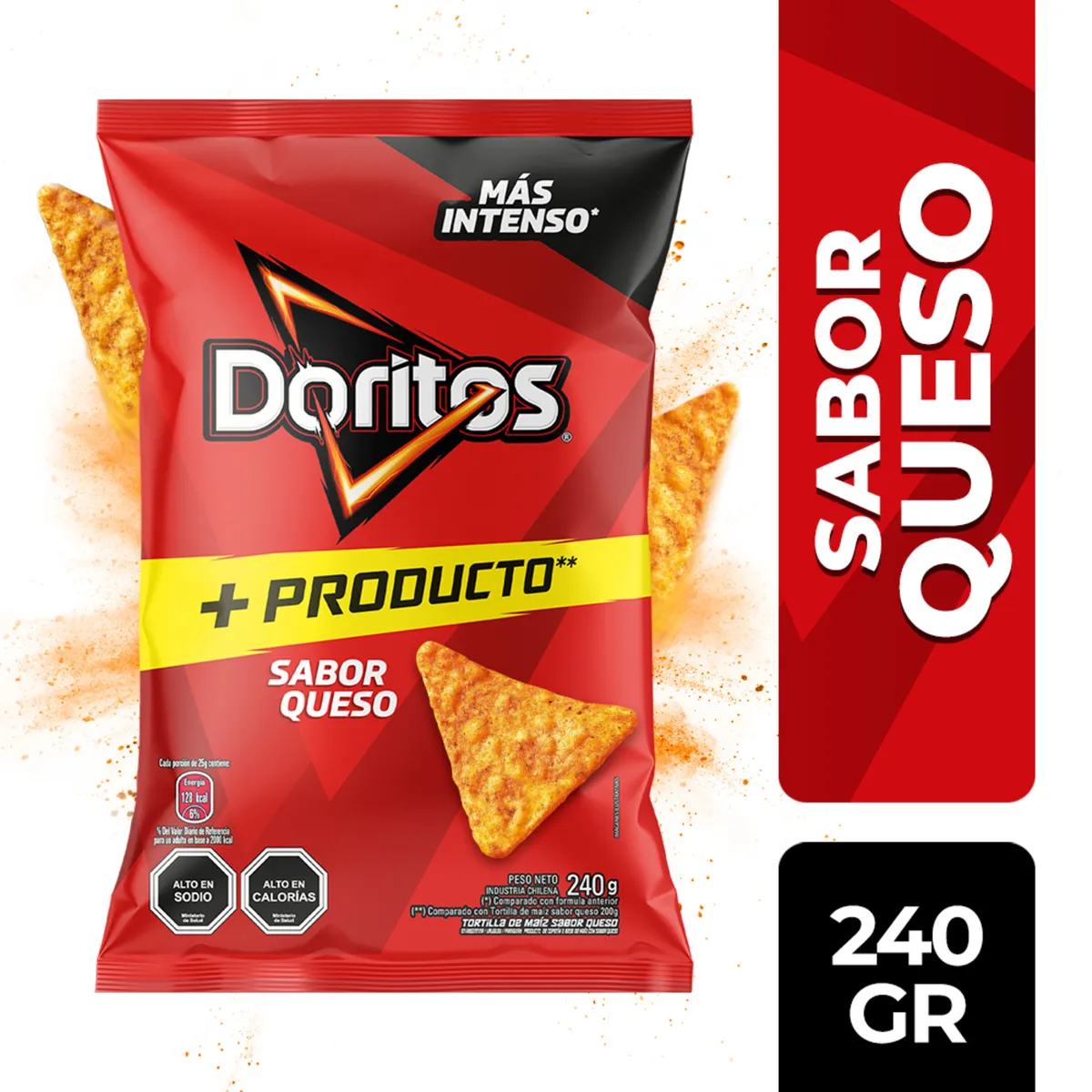 DORITOS - Snack Doritos Sabor Queso 240 gr