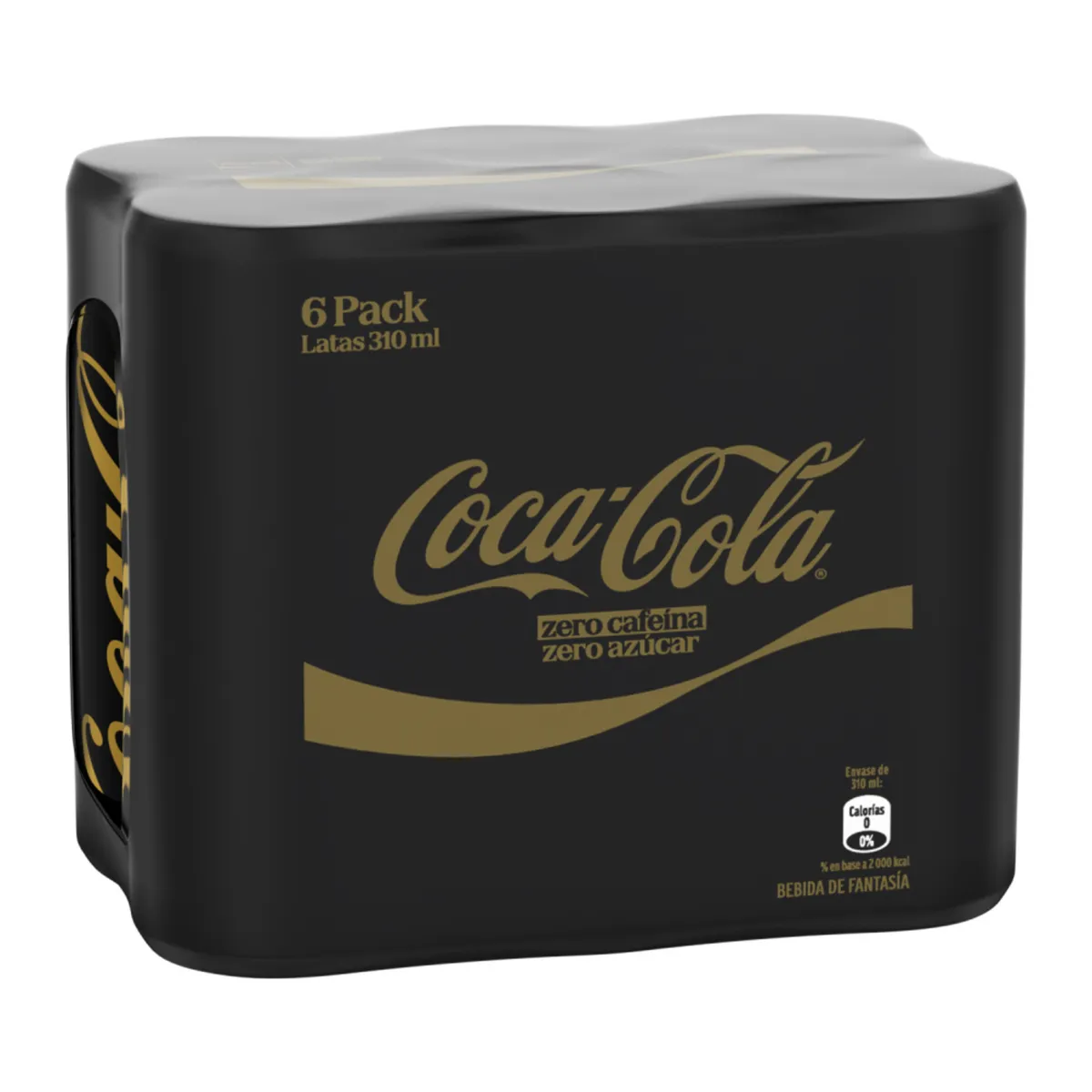 COCA COLA - Pack Bebida Coca Cola Zero Cafeína Zero Azúcar Lata 6 x 310 ml