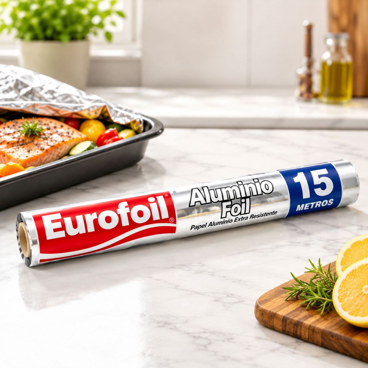 EUROFOIL - Papel Aluminio 15 mts Eurofoil 1 un