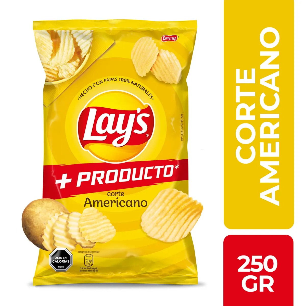 LAYS - Papas Fritas Lays Corte Americano 250 gr