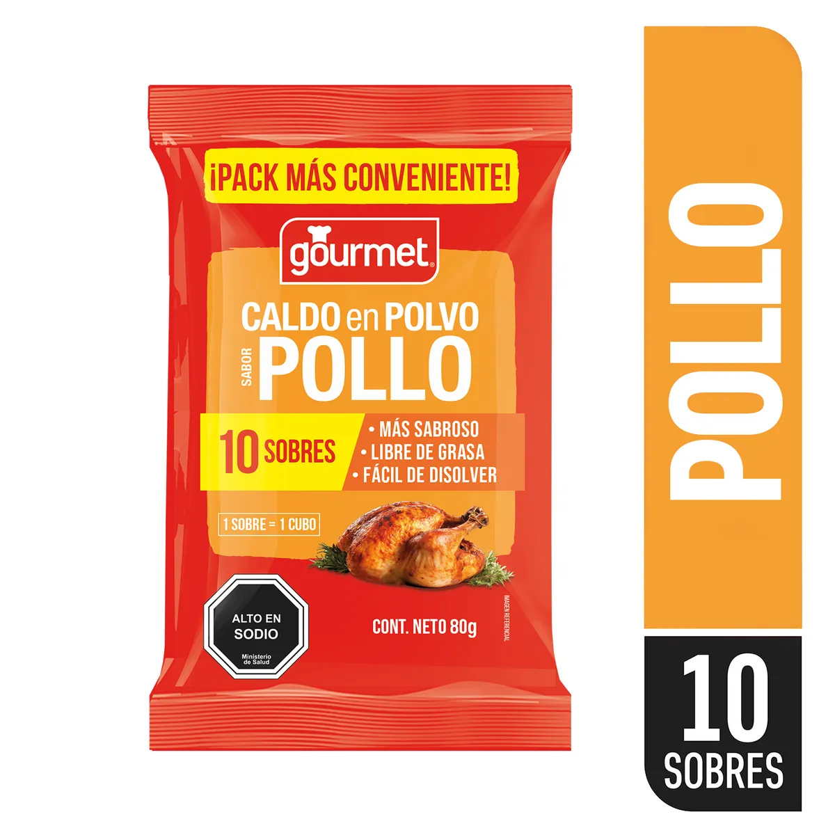 GOURMET - Caldo en Polvo Sabor Pollo Gourmet 10 un