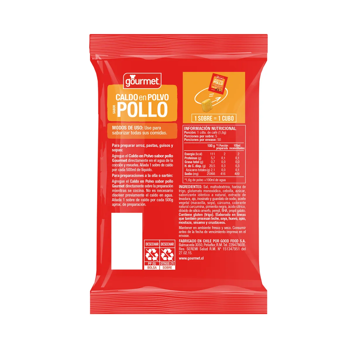 GOURMET - Caldo en Polvo Sabor Pollo Gourmet 10 un