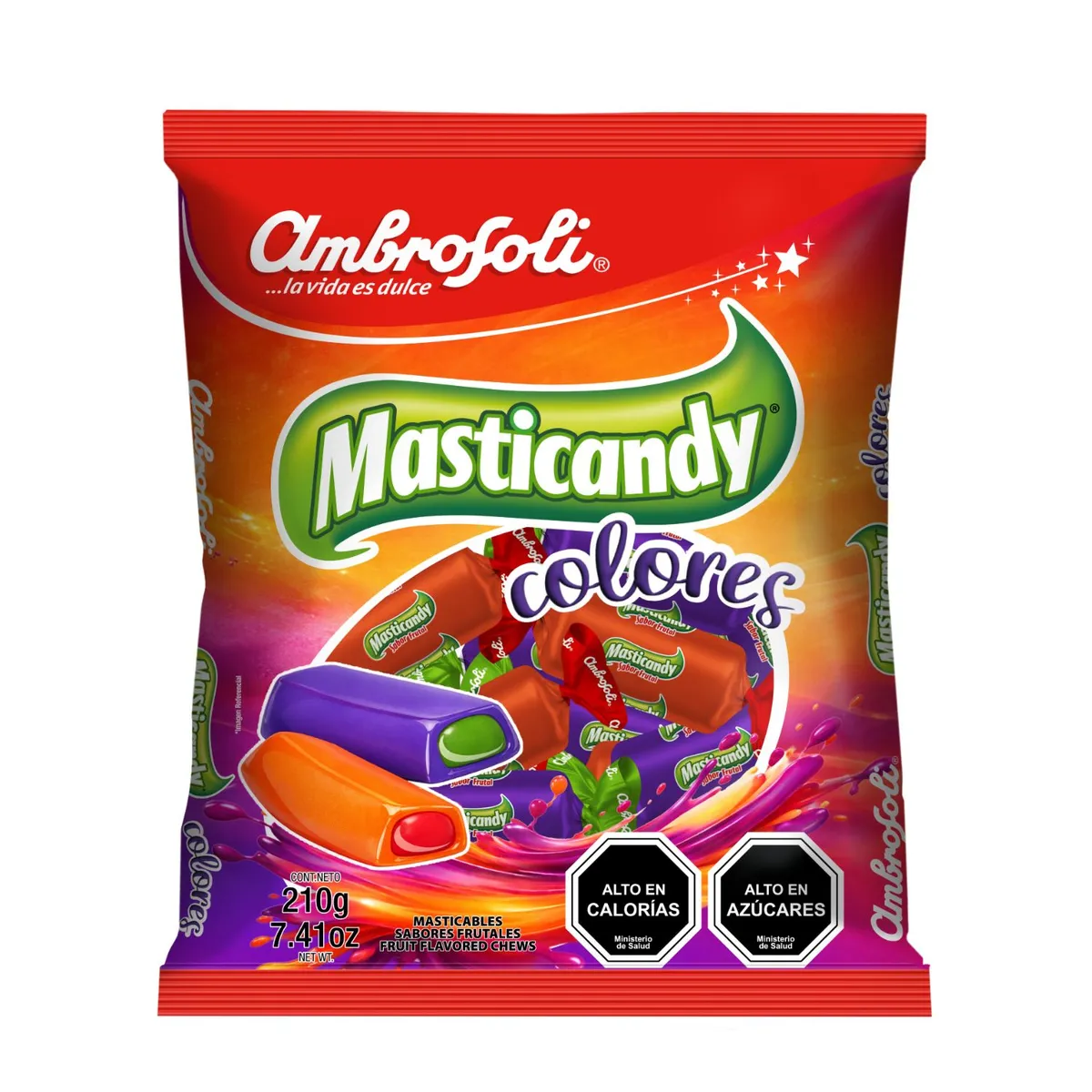 AMBROSOLI - Caramelos Masticandy Colores Ambrosoli 210 gr