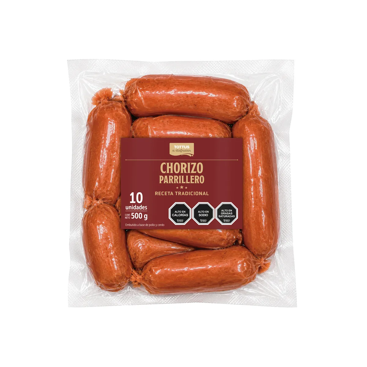 TOTTUS - Chorizo Parrillero Receta Tradicional Tottus 500 gr