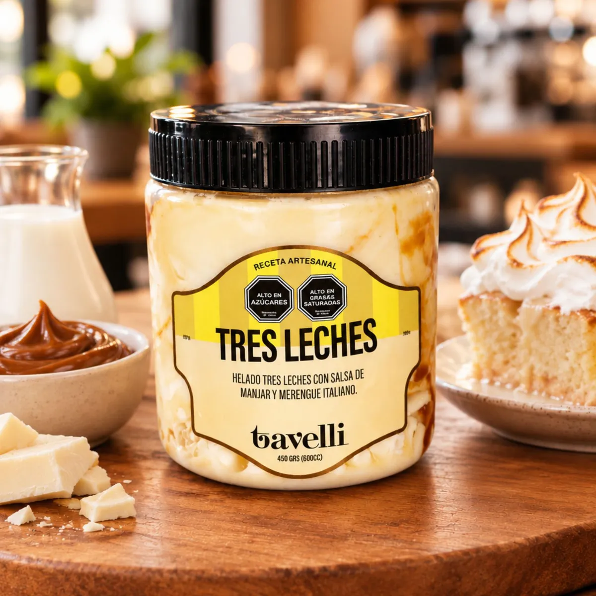 TAVELLI - Helado Tres Leches Tavelli 450 gr