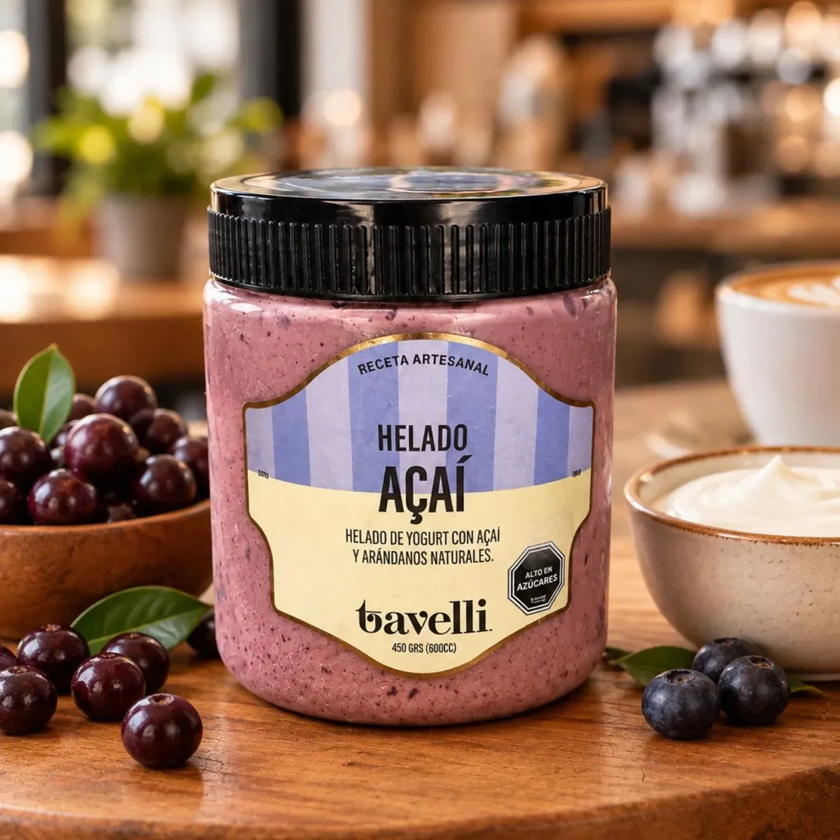 TAVELLI - Helado Yoghurt Acaí Tavelli 450 gr