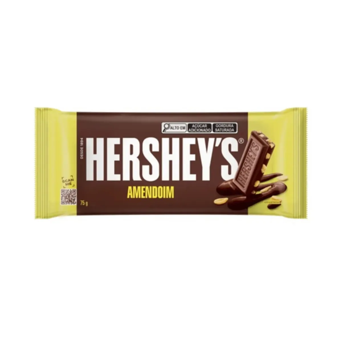 HERSHEYS - Barra de Chocolate con Maní Hersheys 75 gr