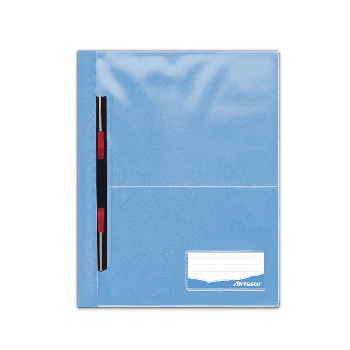 ARTESCO - Folder Artesco A4 Azul Tapa Transparente con Gusano