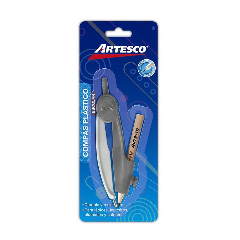 ARTESCO - COMPAS PLASTICO CON LAPIZ