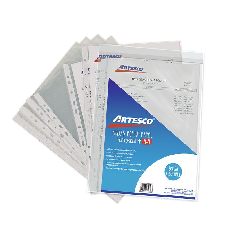ARTESCO - Porta Papel A4 Pvc