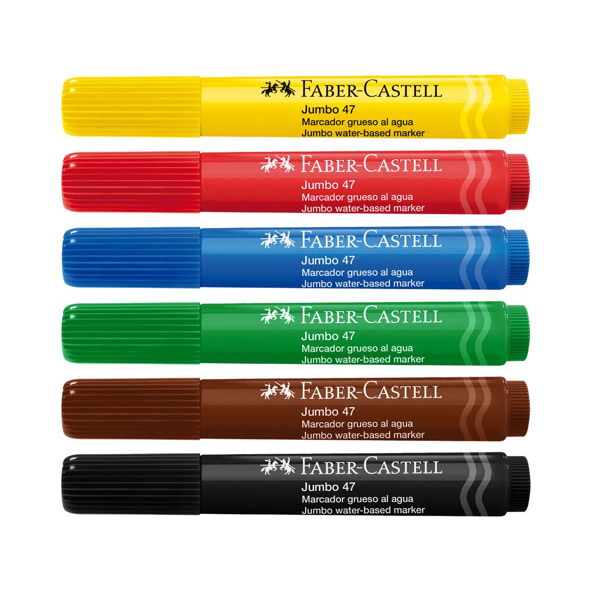 FABER CASTELL - Plumones Faber Castell Jumbo 47 Empaque 6 Und