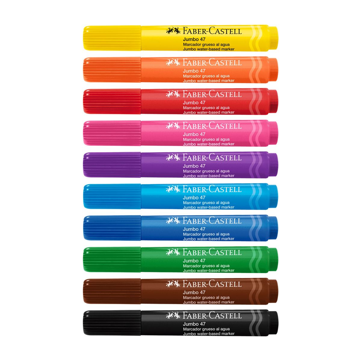 FABER CASTELL - Plumones Faber Castell Jumbo 47 Empaque 10 Und
