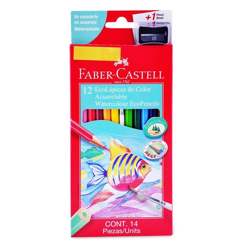 Faber Castell - Estuch Lapices Col Acuarel X12 Pzas