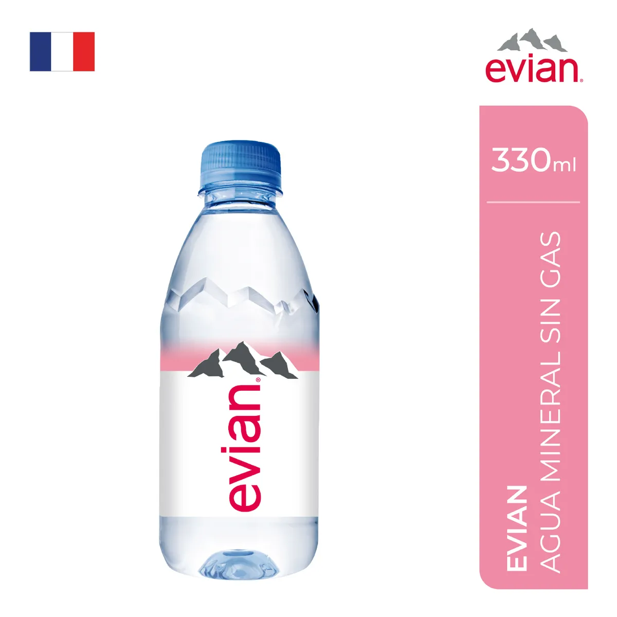 EVIAN - Agua Mineral Evian Sin Gas Botella 330 mL