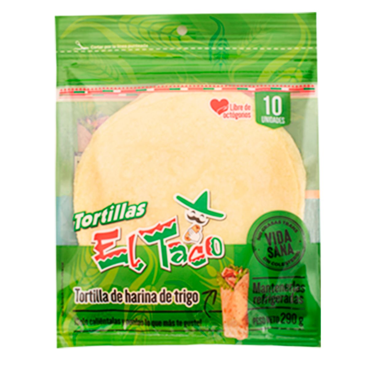 TORTILLAS EL TACO - Tortillas De Trigo El Taco 10 Und Empaque 290 G