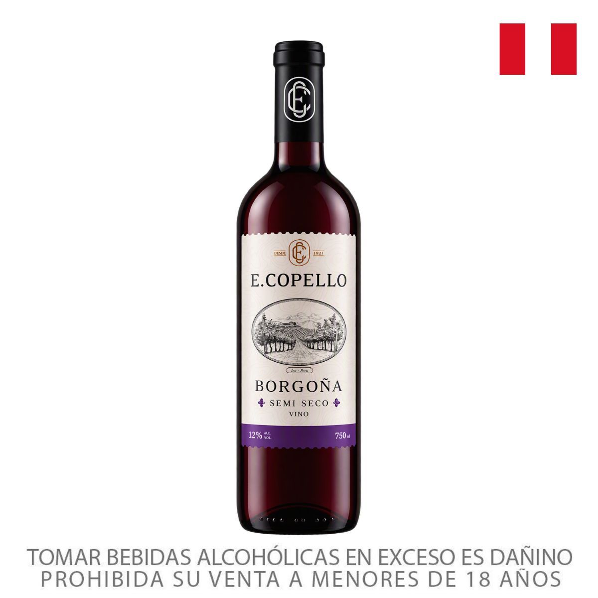 E.COPELLO - Vino E.Copello Borgoña Semi Seco Botella 750 mL