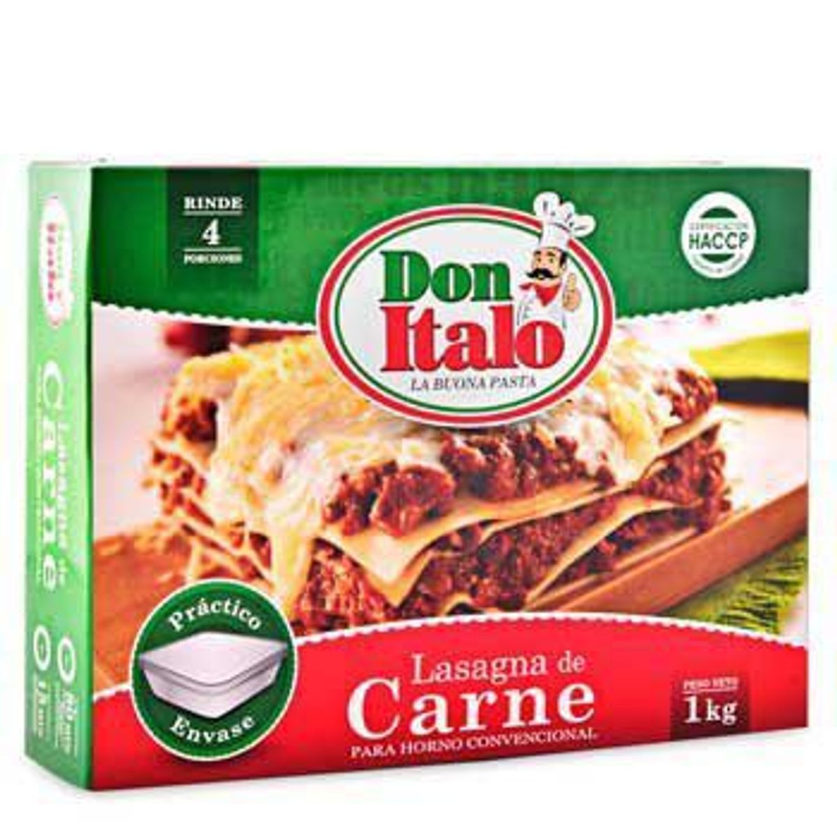 DON ITALO - Lasaña de Carne Don Italo Caja 1 Kg
