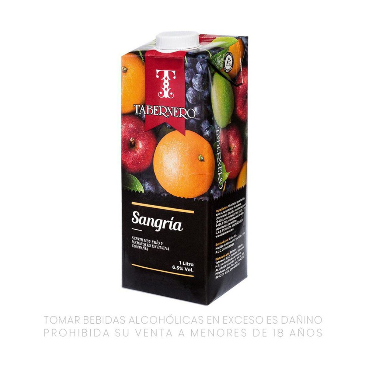 TABERNERO - Sangría Tabernero Caja 1 L