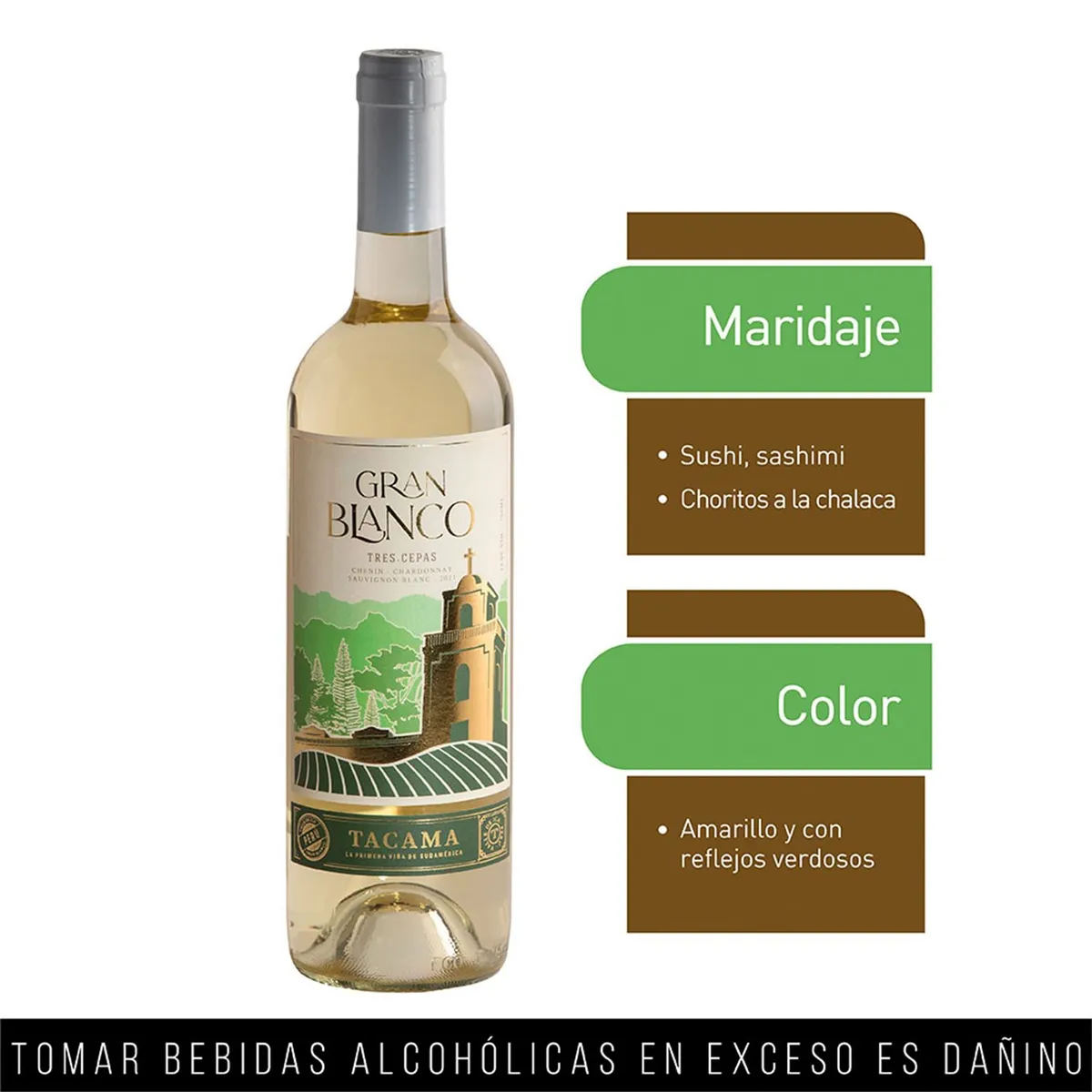 TACAMA - Vino Tacama Gran Blanco Botella 750 mL