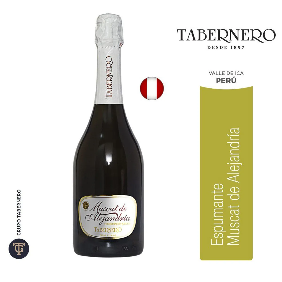 TABERNERO - Espumante Tabernero Muscat de Alejandría Botella 750 mL