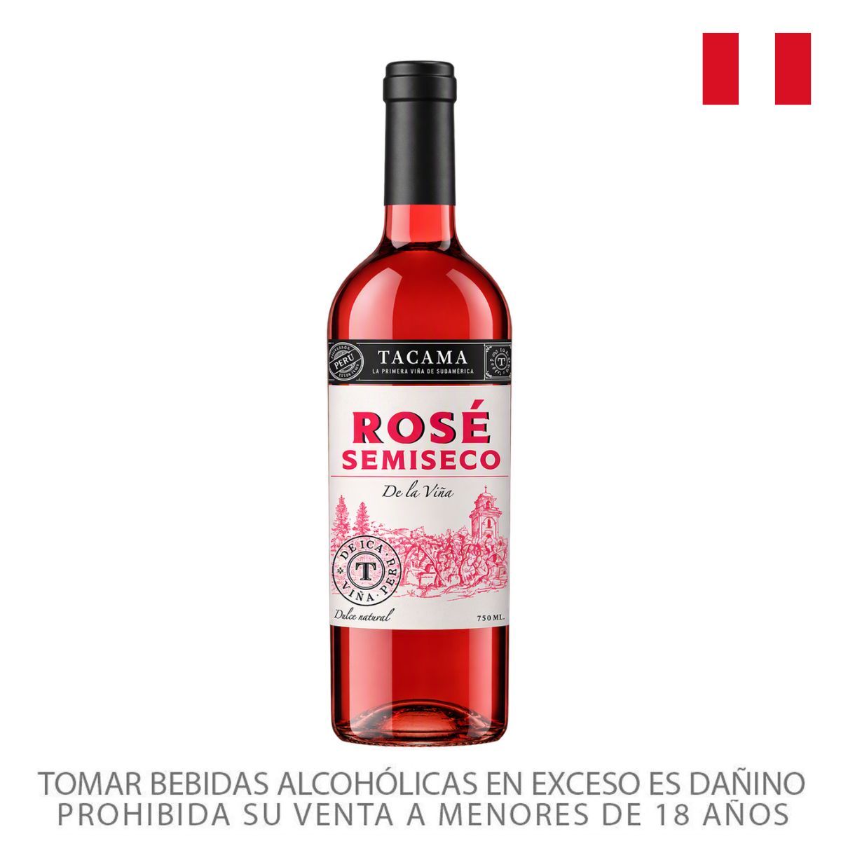TACAMA - Vino Tacama Rosé Semi Seco Botella 750 mL