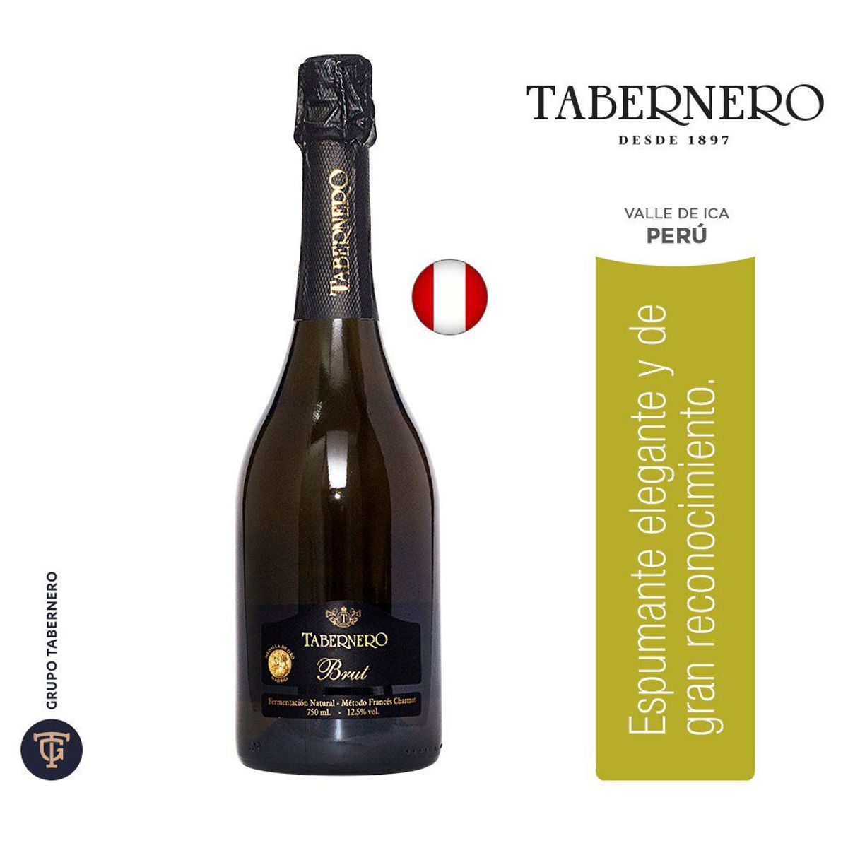 TABERNERO - Espumante Tabernero Brut Botella 750 mL