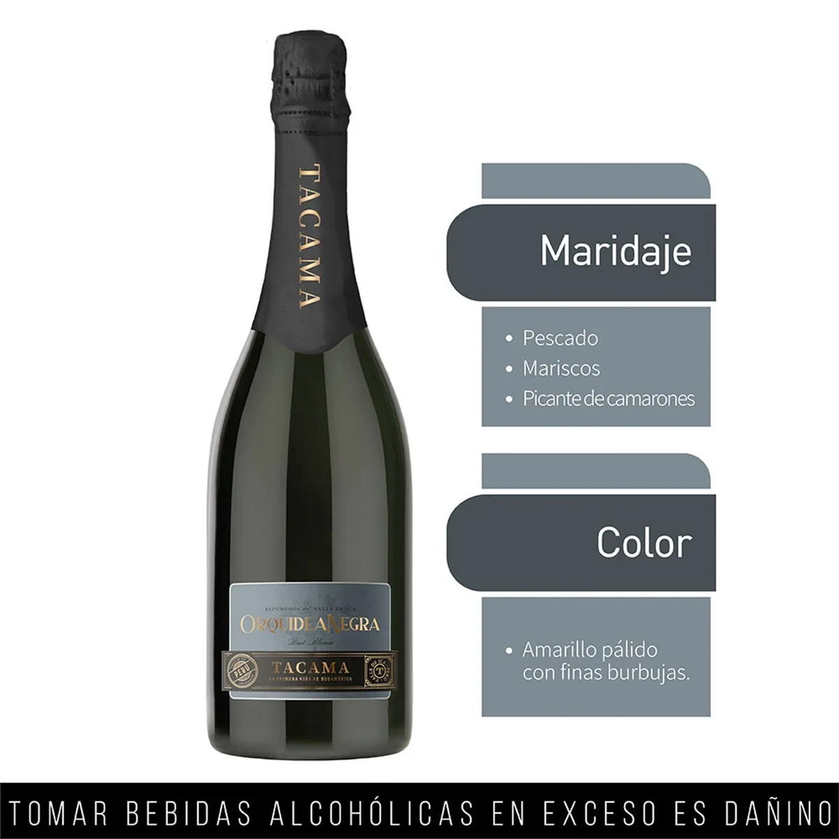 TACAMA - Espumante Tacama Brut Blanco Botella 750 mL