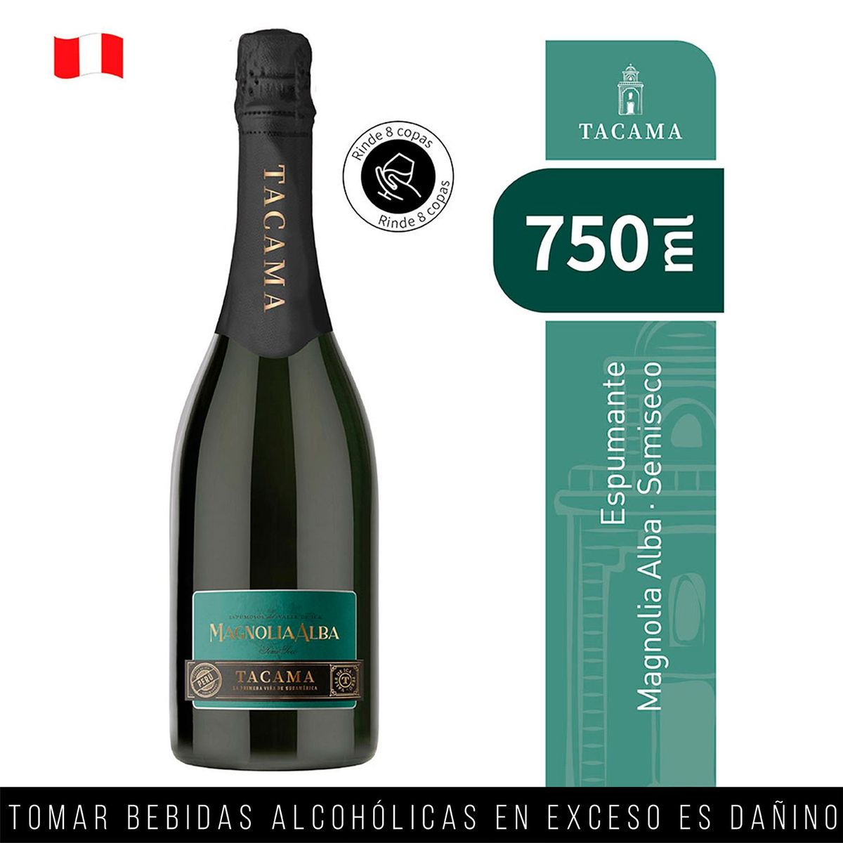 TACAMA - Espumante Tacama Semi Seco Botella 750 mL