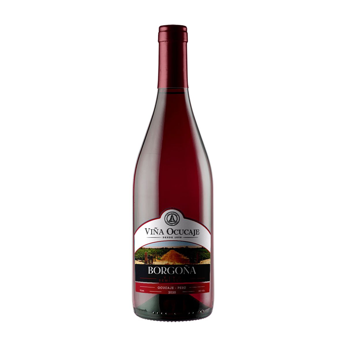 OCUCAJE - Vino Ocucaje Borgoña Semi Seco Botella 750 mL