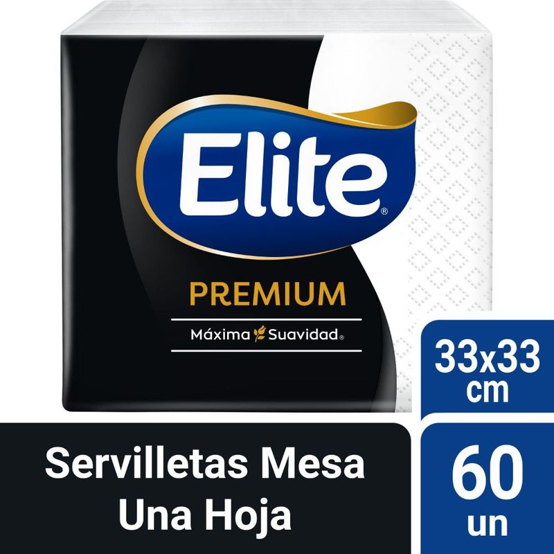 ELITE - Servilletas Elite Premium De Mesa 1 Hoja Empaque 60 Und