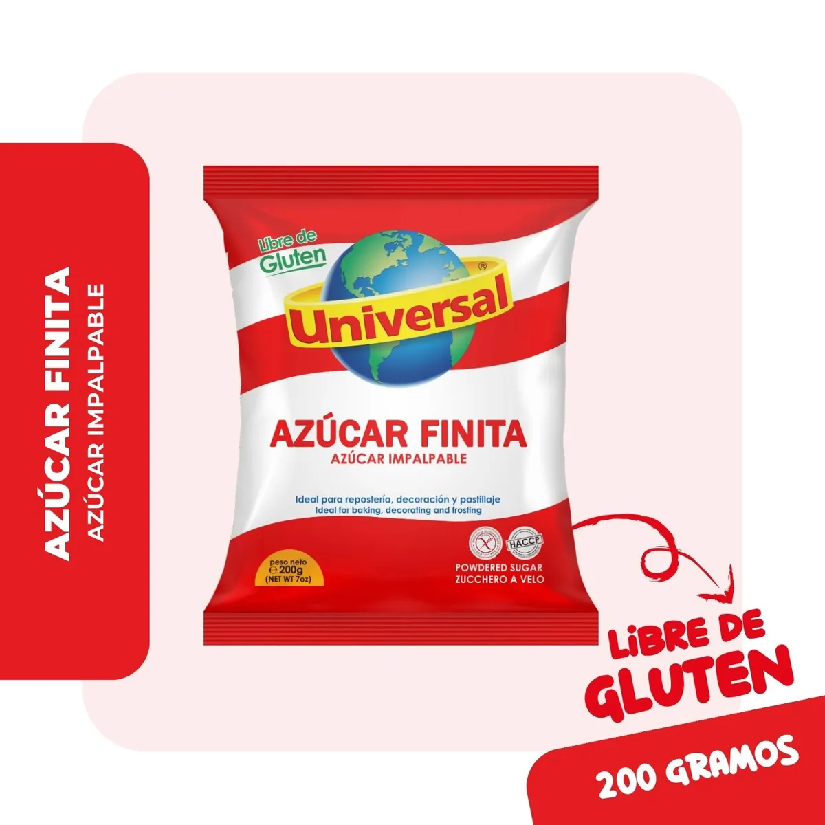 UNIVERSAL - Azúcar Impalpable Universal Bolsa 200 g