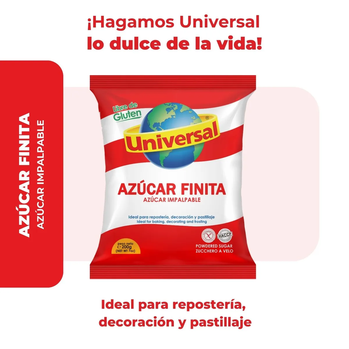 UNIVERSAL - Azúcar Impalpable Universal Bolsa 200 g