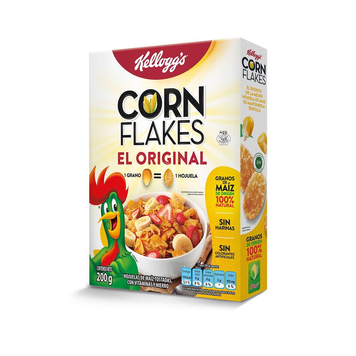 KELLOGGS - Cereal Kelloggs Corn Flakes Caja 200 g