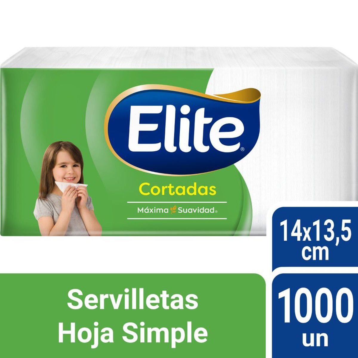 ELITE - Servilletas Elite Cortada Simple Empaque 1000 Und