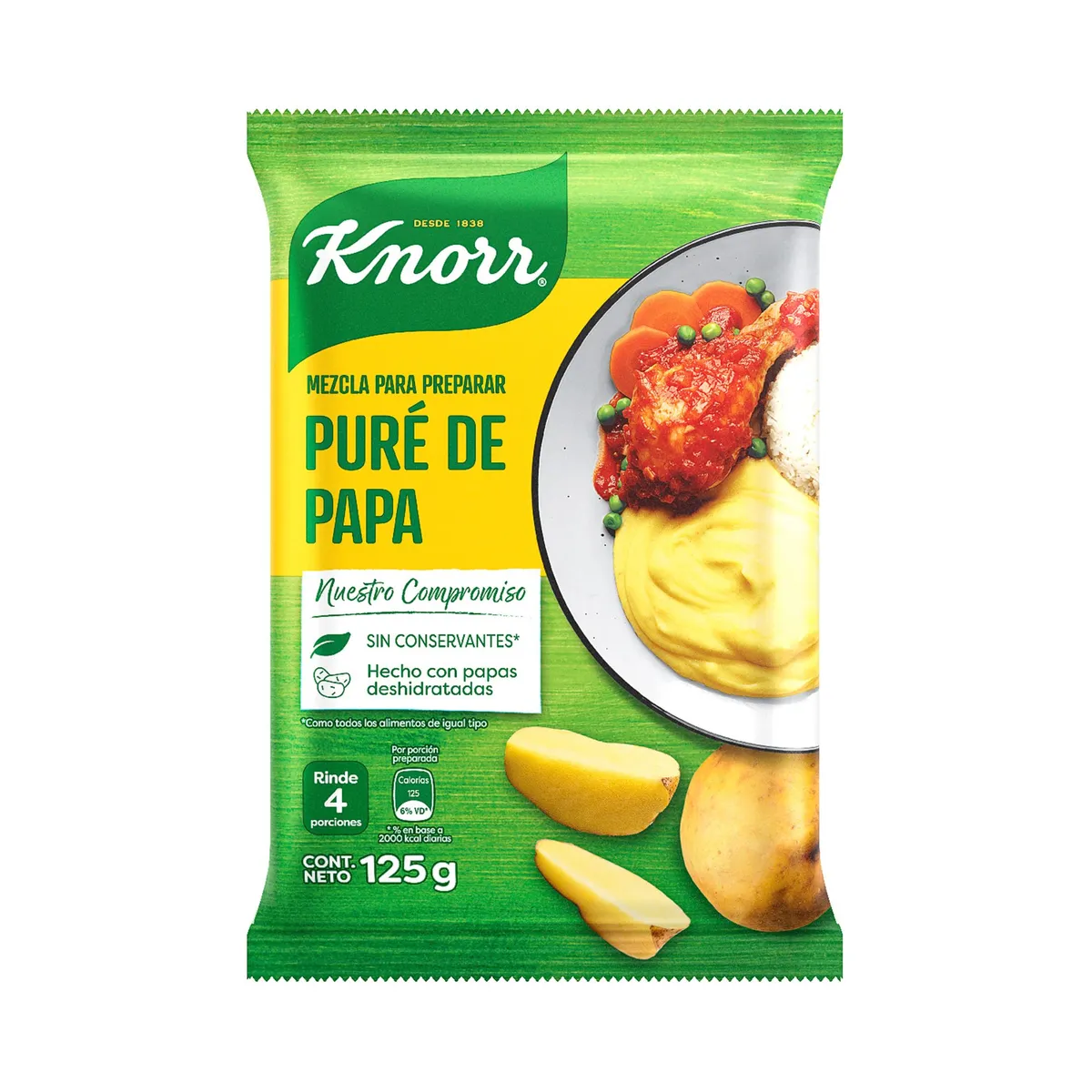 KNORR - Mezcla Instantánea Knorr Puré de Papa Bolsa 125 g