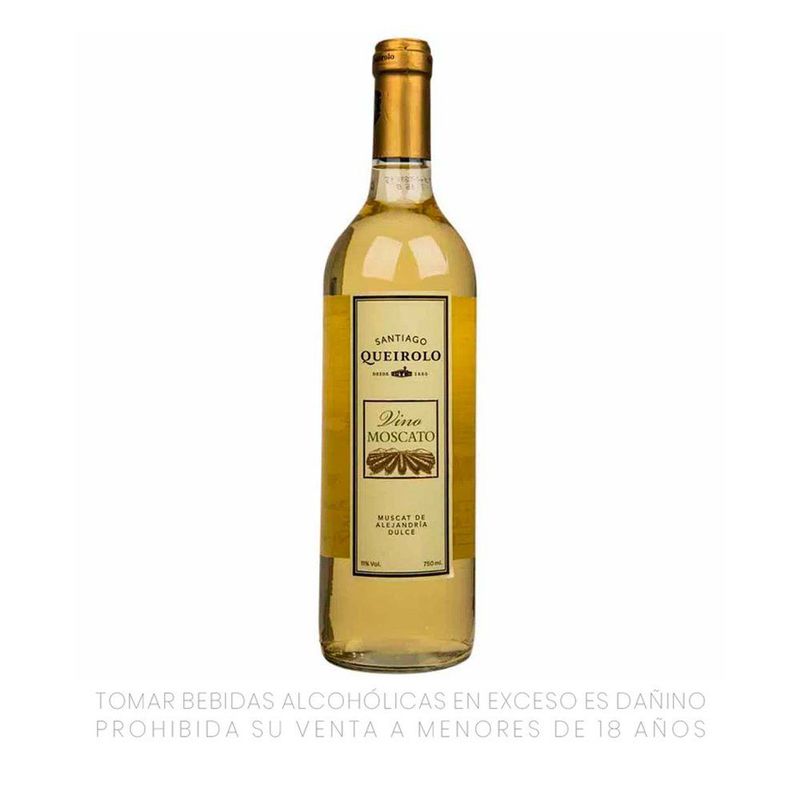 SANTIAGO QUEIROLO - Vino Moscat Santiago Queirolo Botella 750 mL