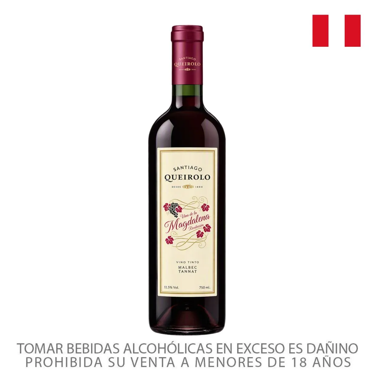 SANTIAGO QUEIROLO - Vino Magdalena Santiago Queriolo Botella 750 mL
