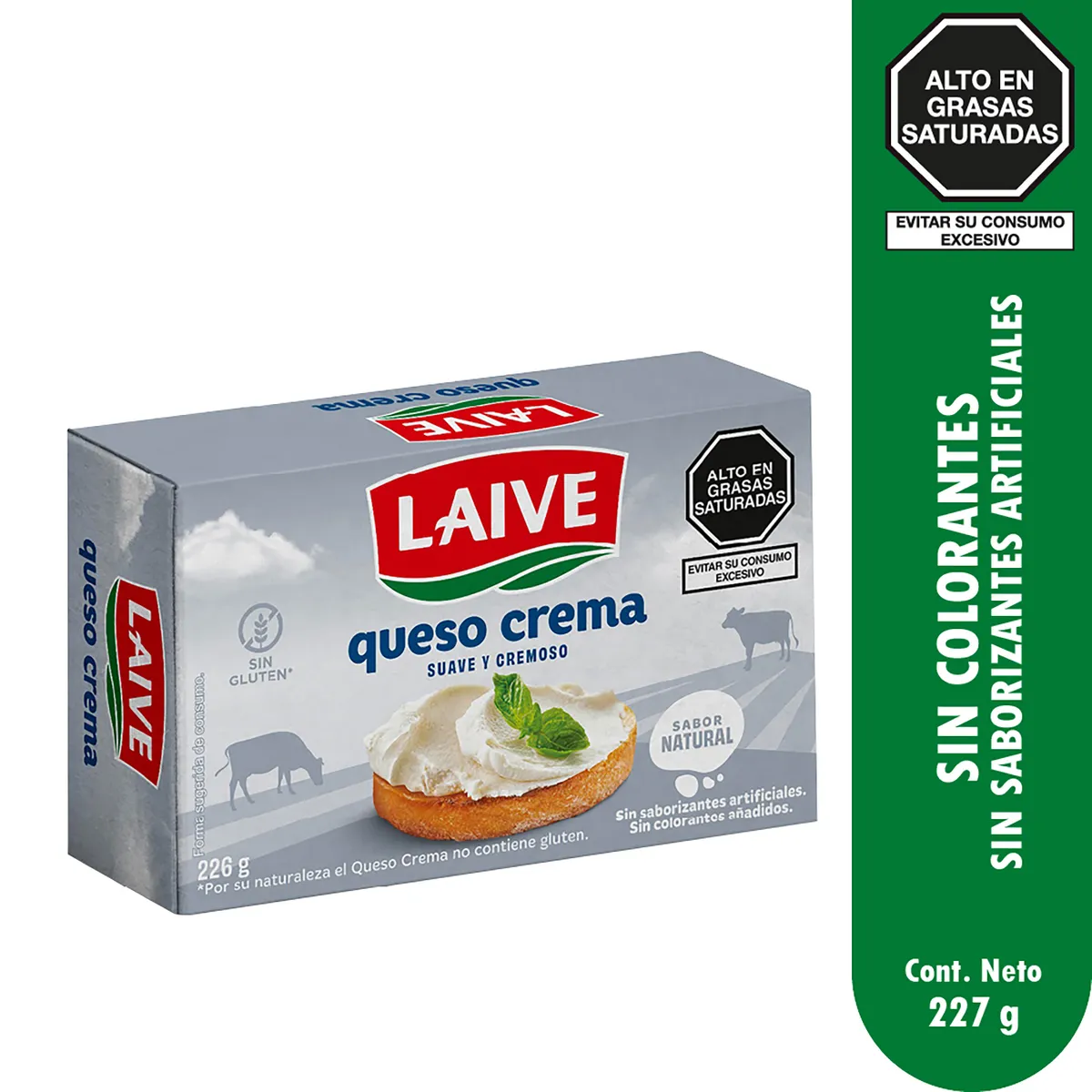 LAIVE - Queso Crema Laive en Barra Empaque 227 g