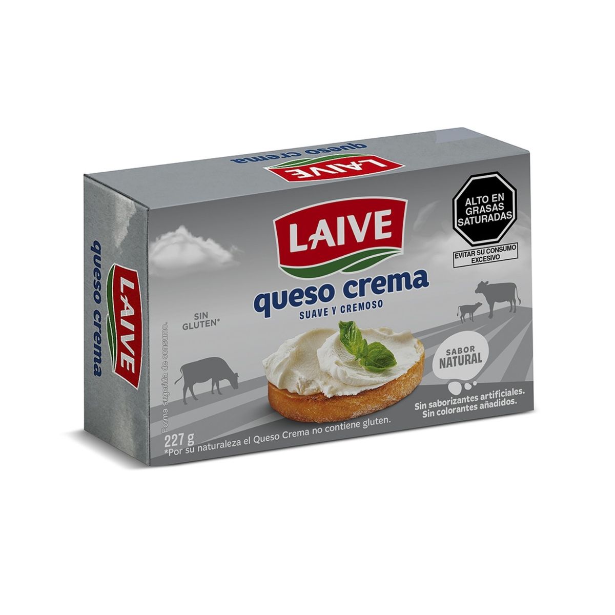 LAIVE - Queso Crema Laive en Barra Empaque 227 g