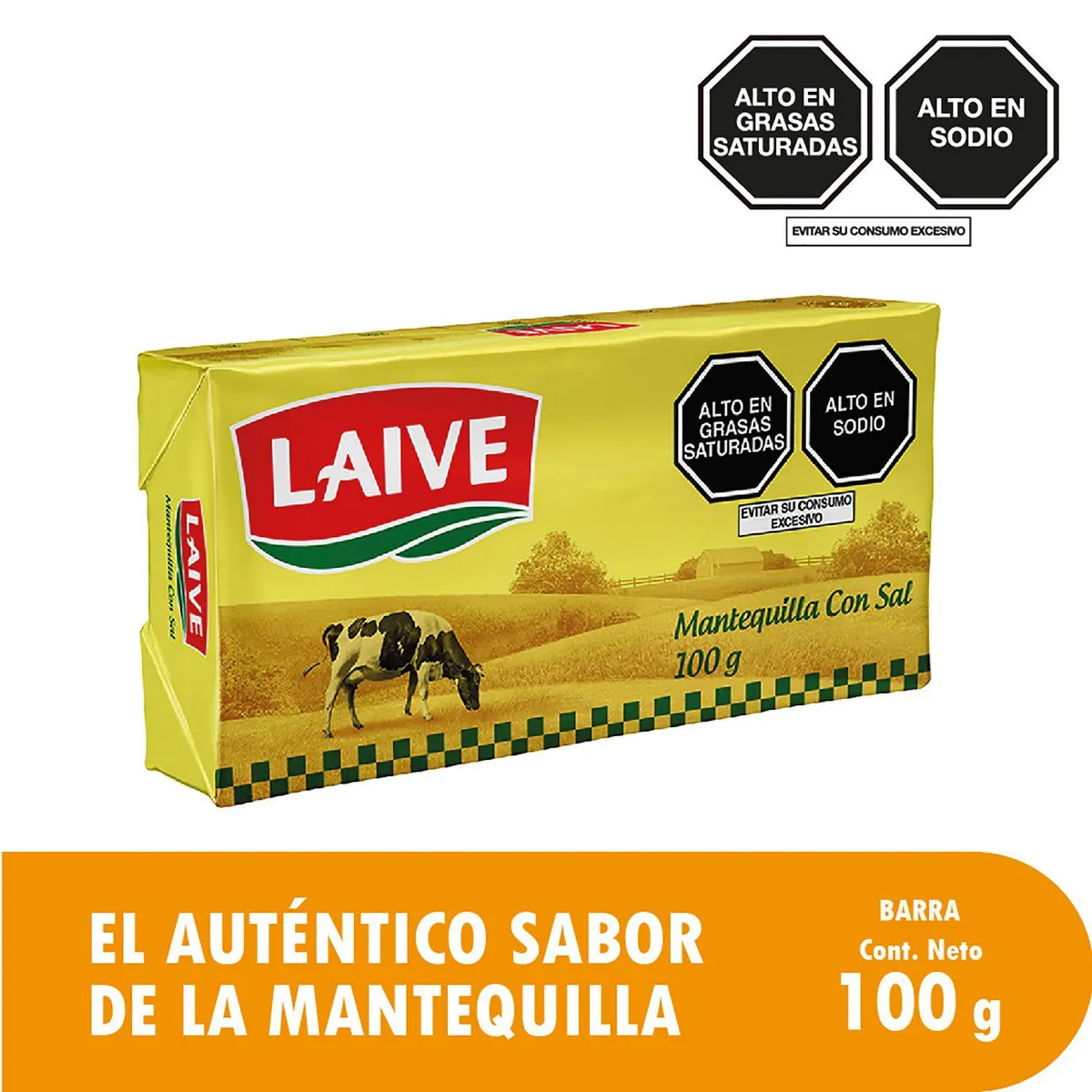 LAIVE - Mantequilla con Sal Laive en Barra Empaque 100 g