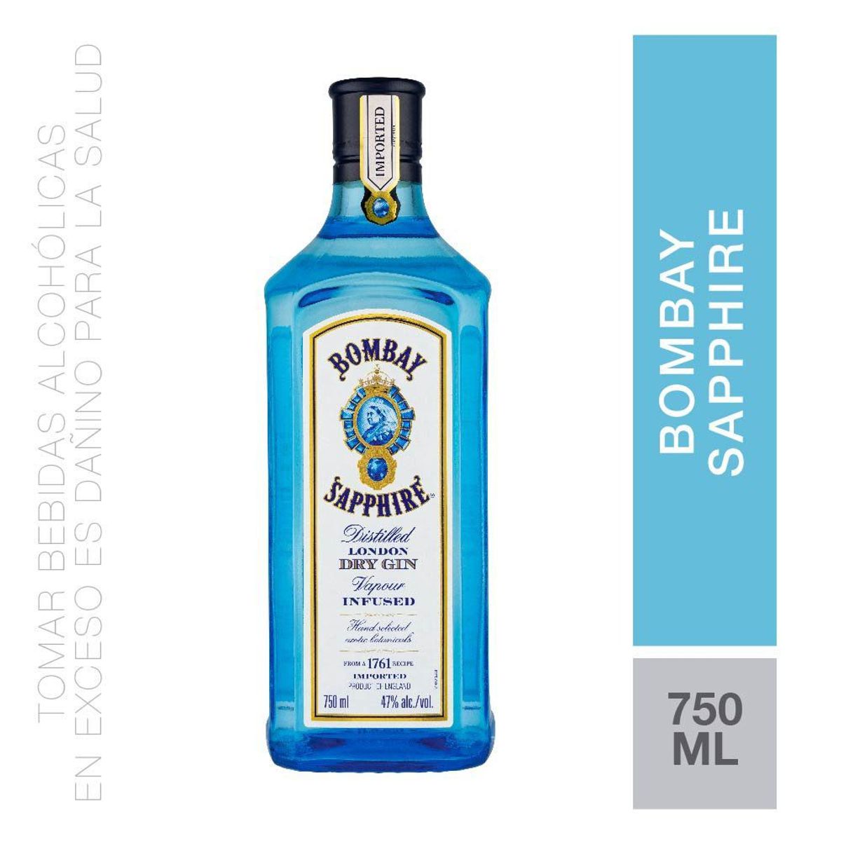 BOMBAY SAPPHIRE - Gin Bombay Sapphire Botella 750 mL