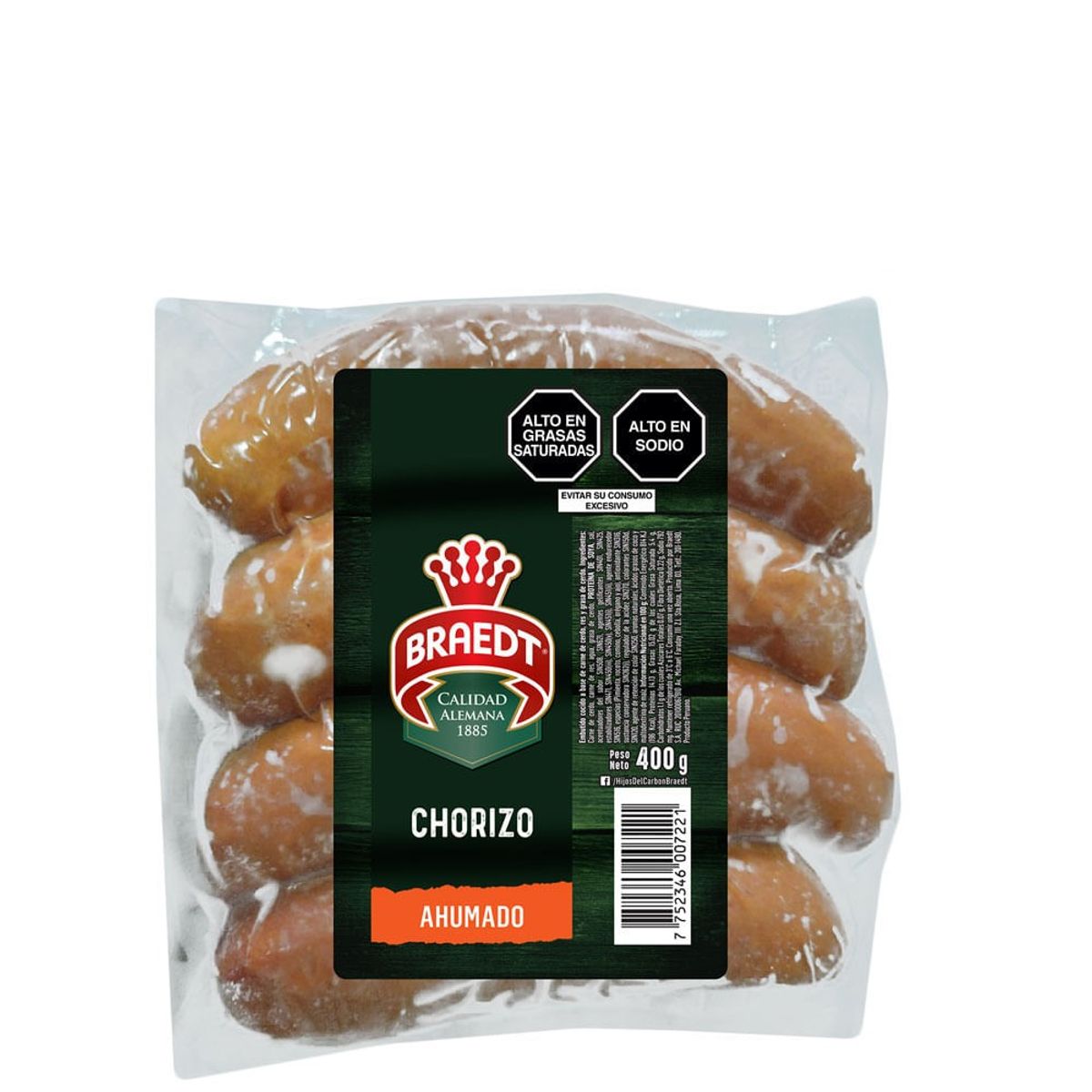 BRAEDT - Chorizo Ahumado Braedt Empaque x Kg